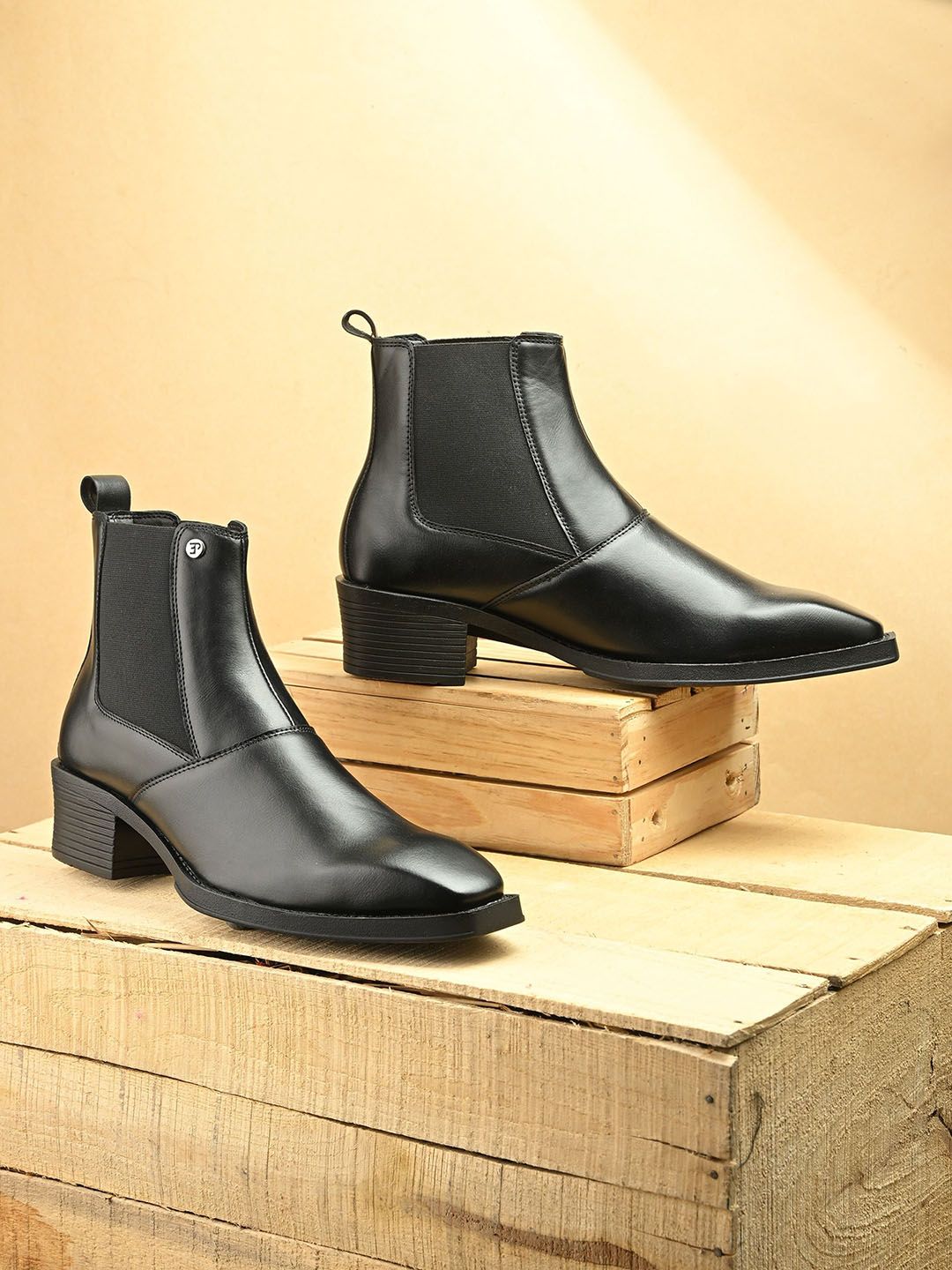Buy AfroJack Men Block-Heeled Casual Chelsea Boots - Boots for Men
