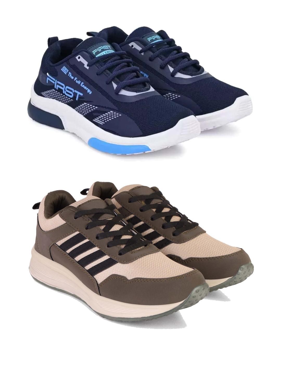 PENNEN Men Pack of 2 Non-Marking Sports Shoes