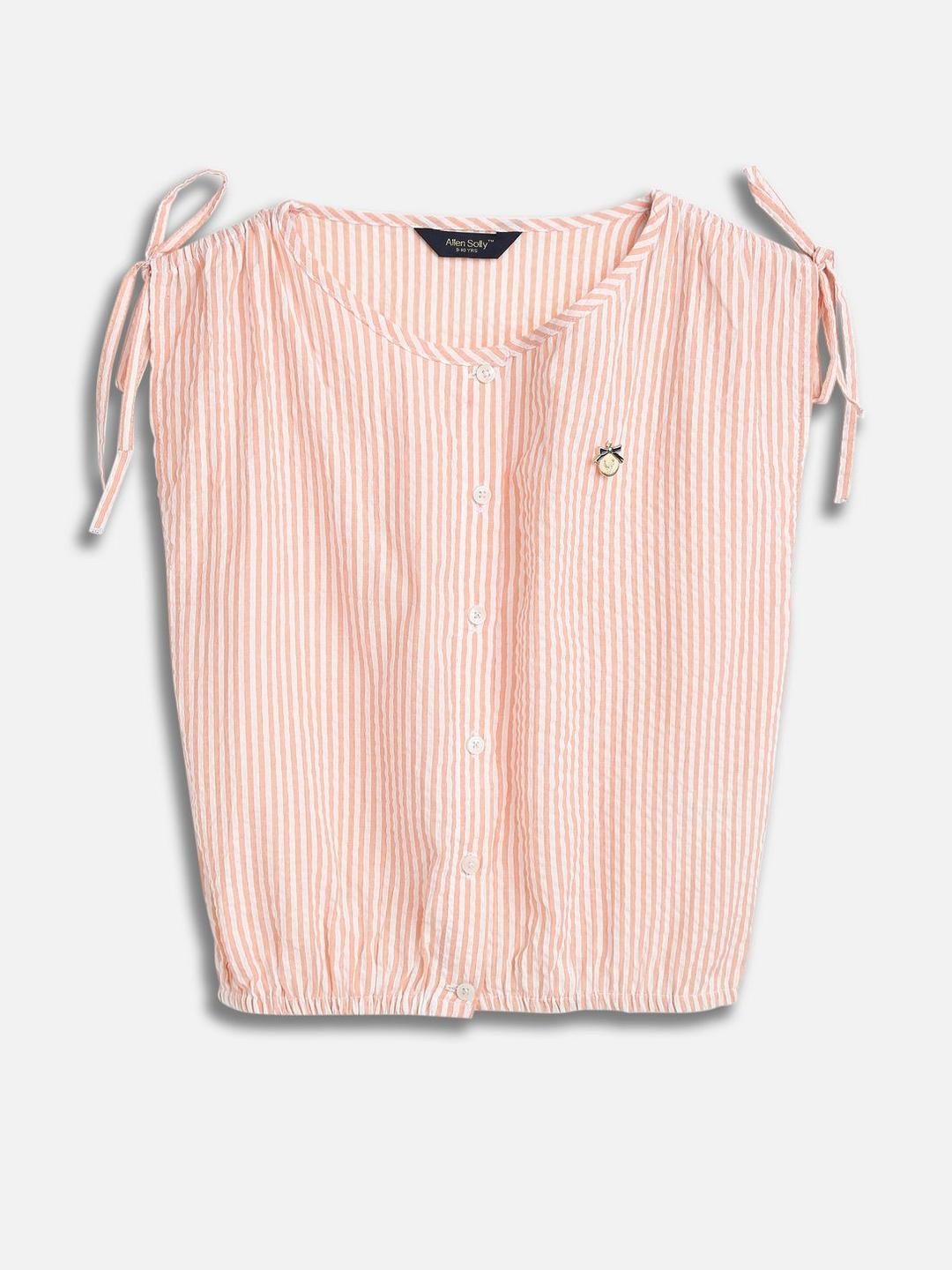 Allen Solly Junior Girls Striped Pure Cotton Top