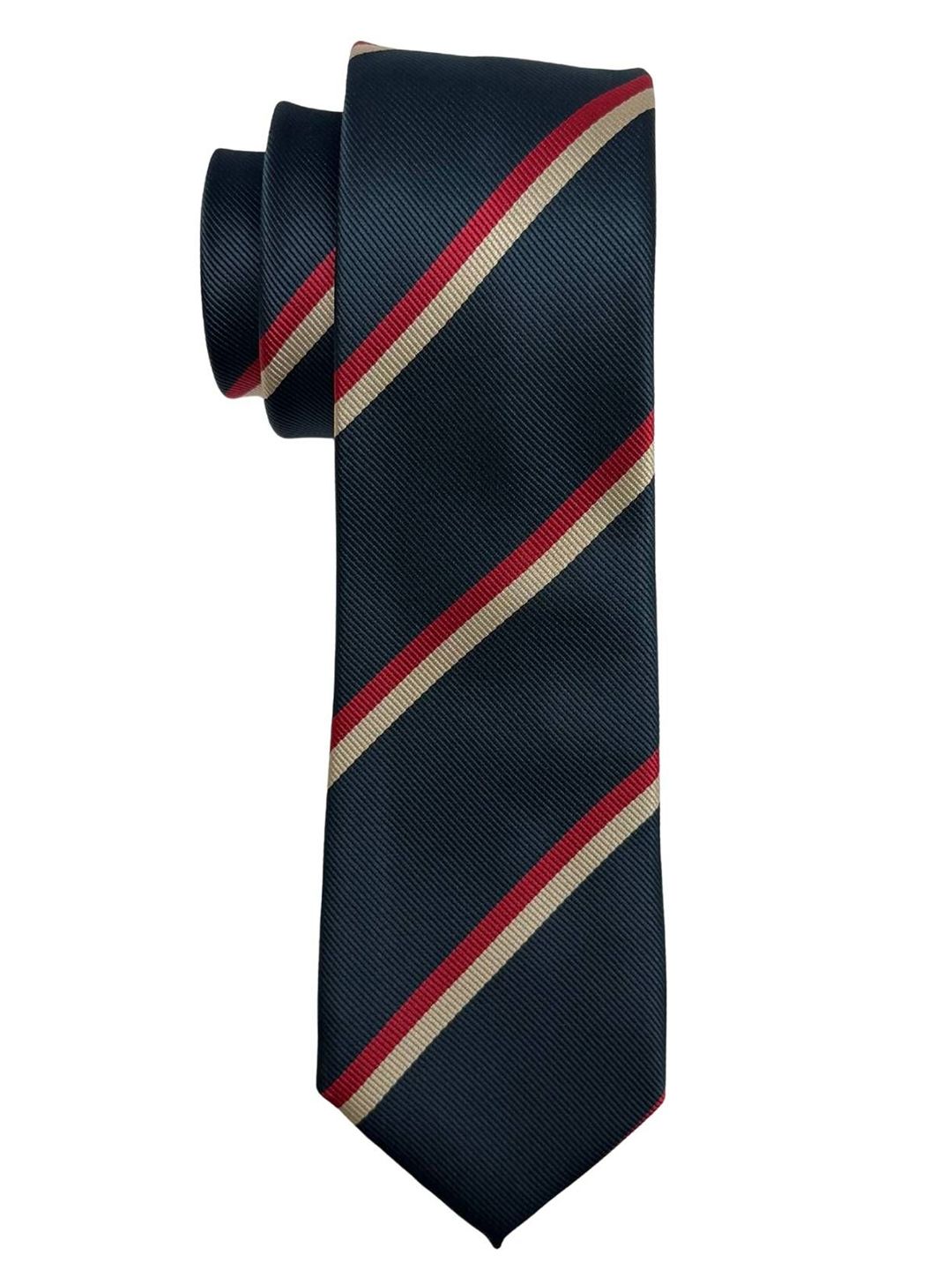 The Tie Hub Men Striped Skinny Tie