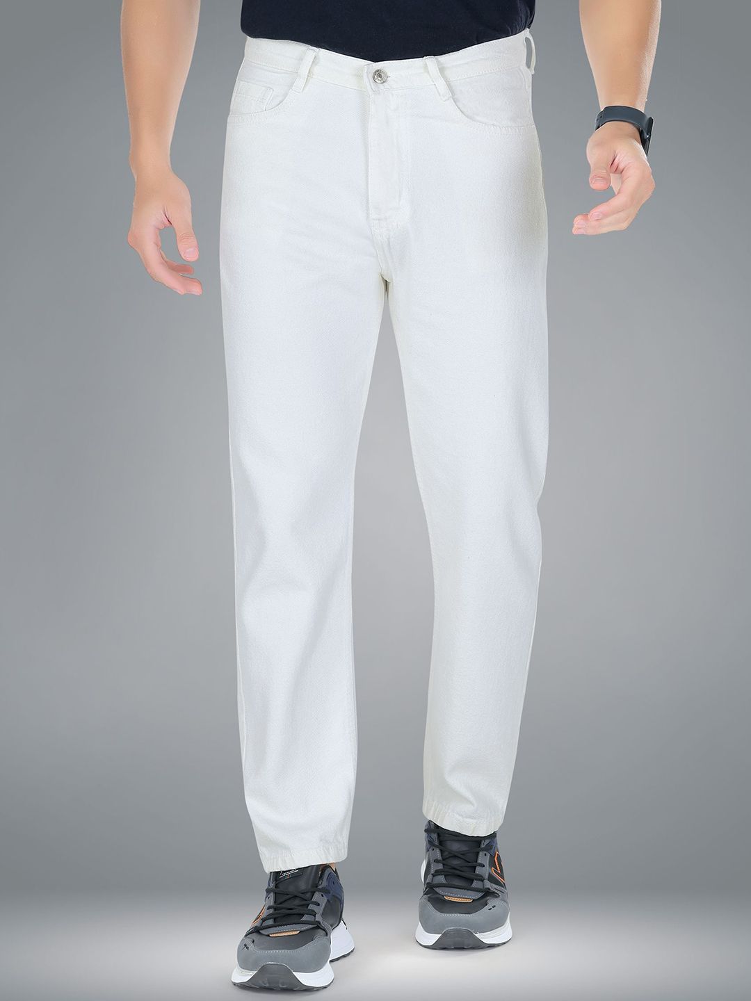 me Queen Men Straight Fit Clean Look No Fade Cotton Jeans