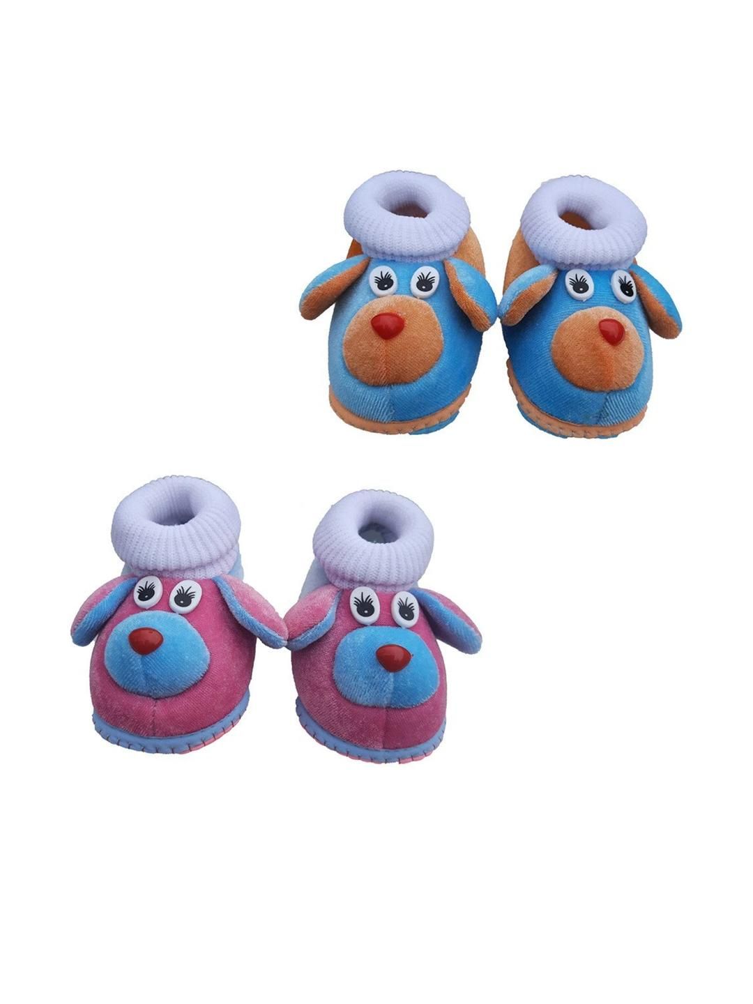 LMN CHILD CARE Kids-Unisex Pink Cotton Booties