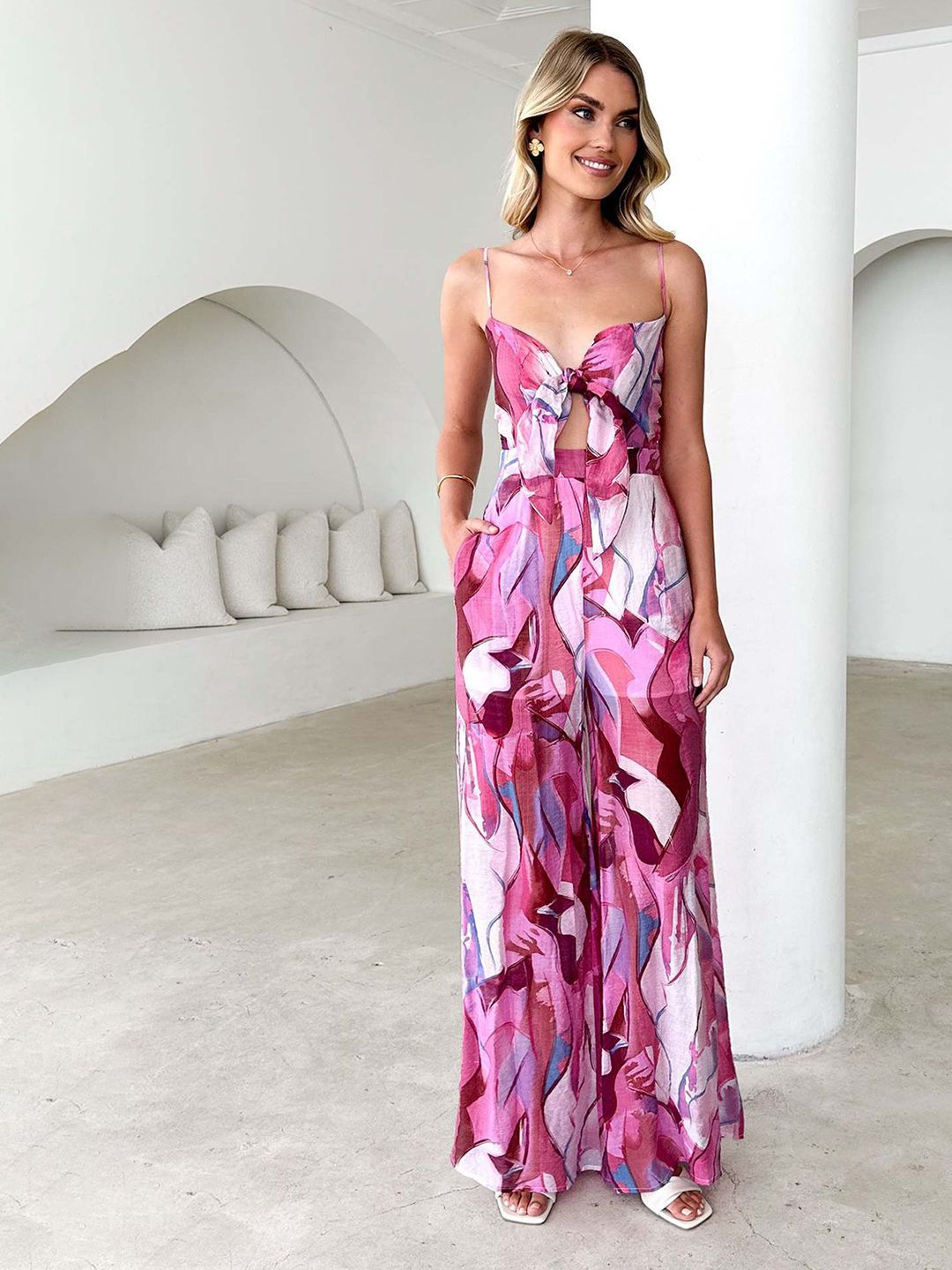JC Mode Printed Basic Jumpsuit