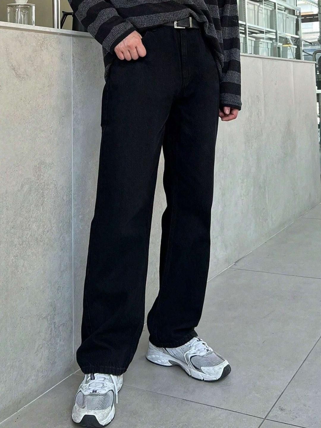 MASTERLY WEFT Men Straight Fit Mid-Rise Stretchable Jeans