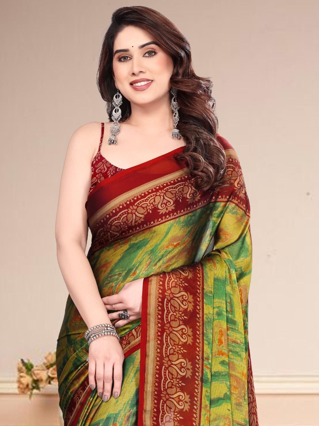 SUPERLAXMI Pure Chiffon Designer Saree