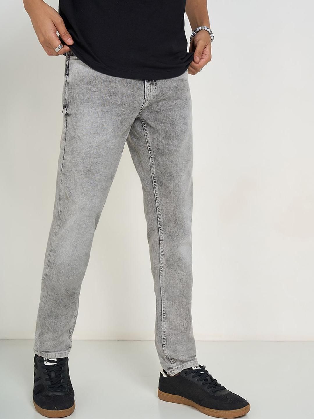 SF JEANS by Pantaloons Men Slim Fit Mid-Rise Heavy Fade Jeans