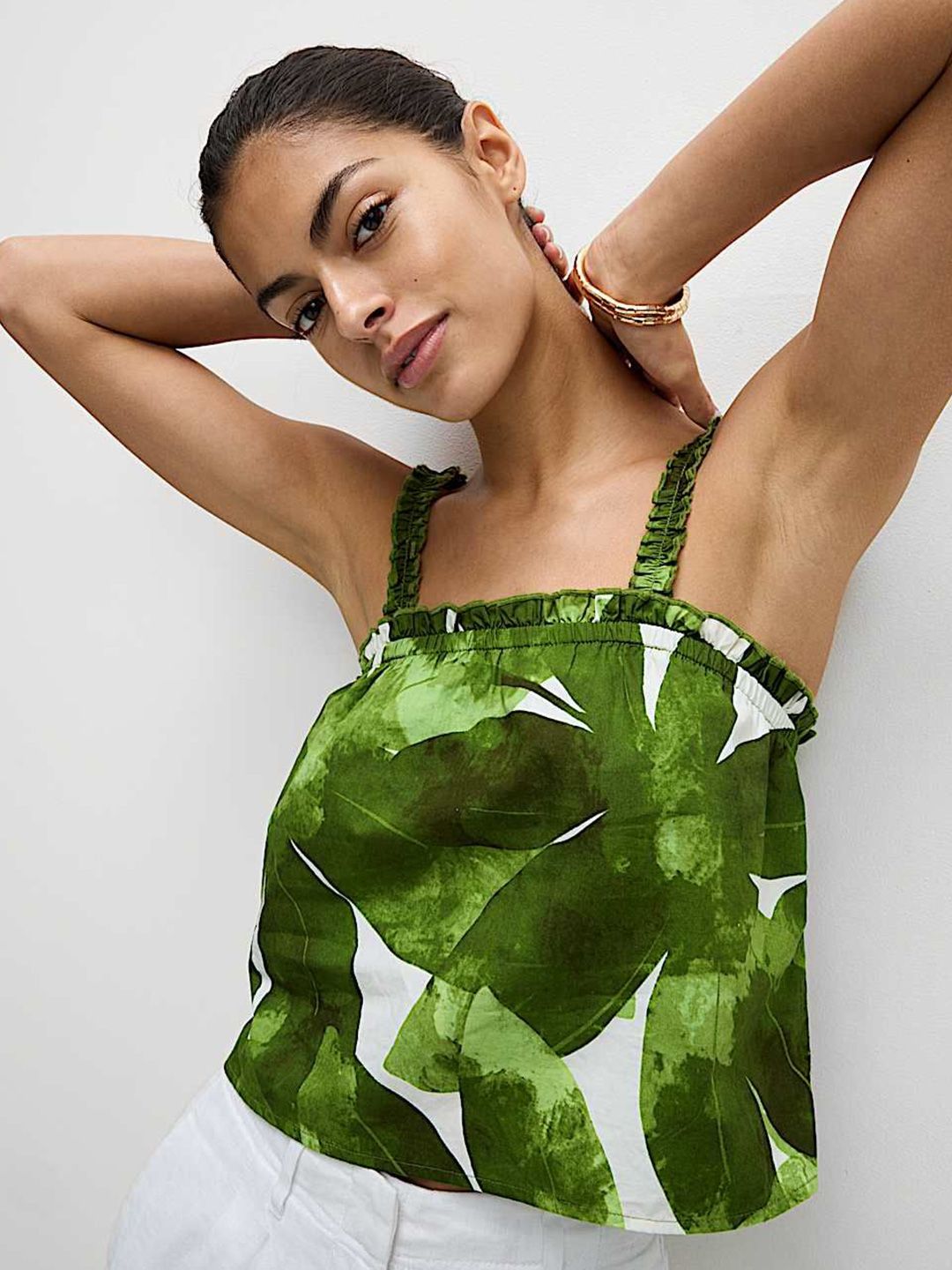 Marks & Spencer Marks & Spencer Pure Cotton Printed Strappy Vest