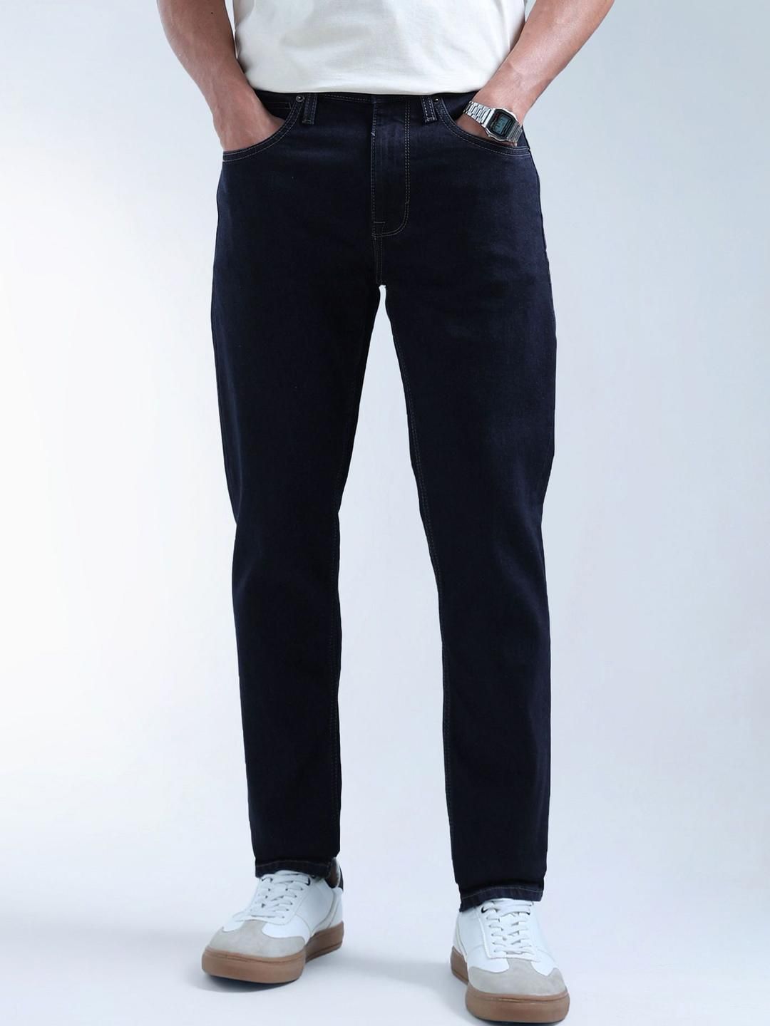 Flying Machine Men Slim Fit Mid-Rise Highly Distressed Jeans
