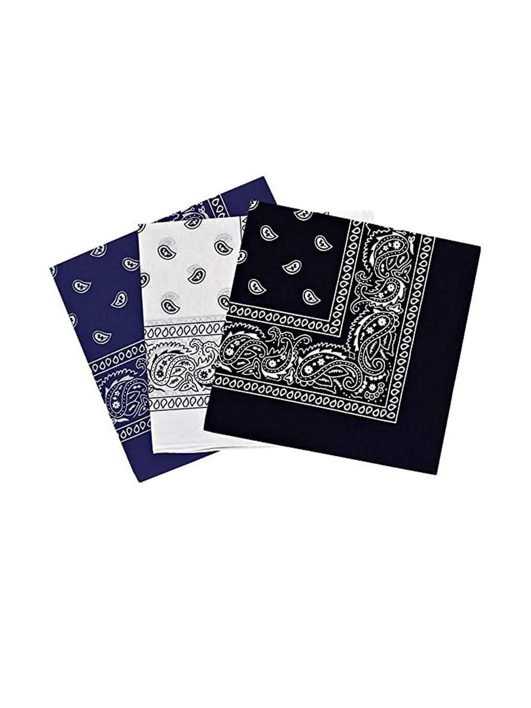 Aadikart Unisex 3 Pieces Printed Cotton Bandana Headbands