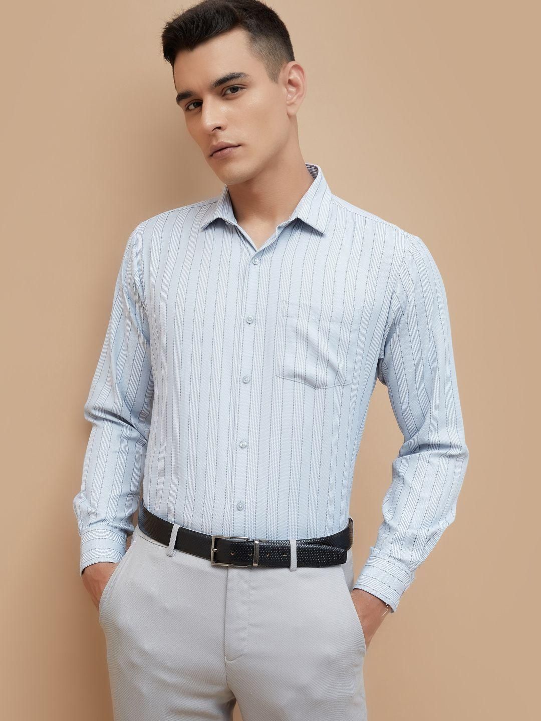 CODE by Lifestyle Striped Spread Collar Cotton Shirt
