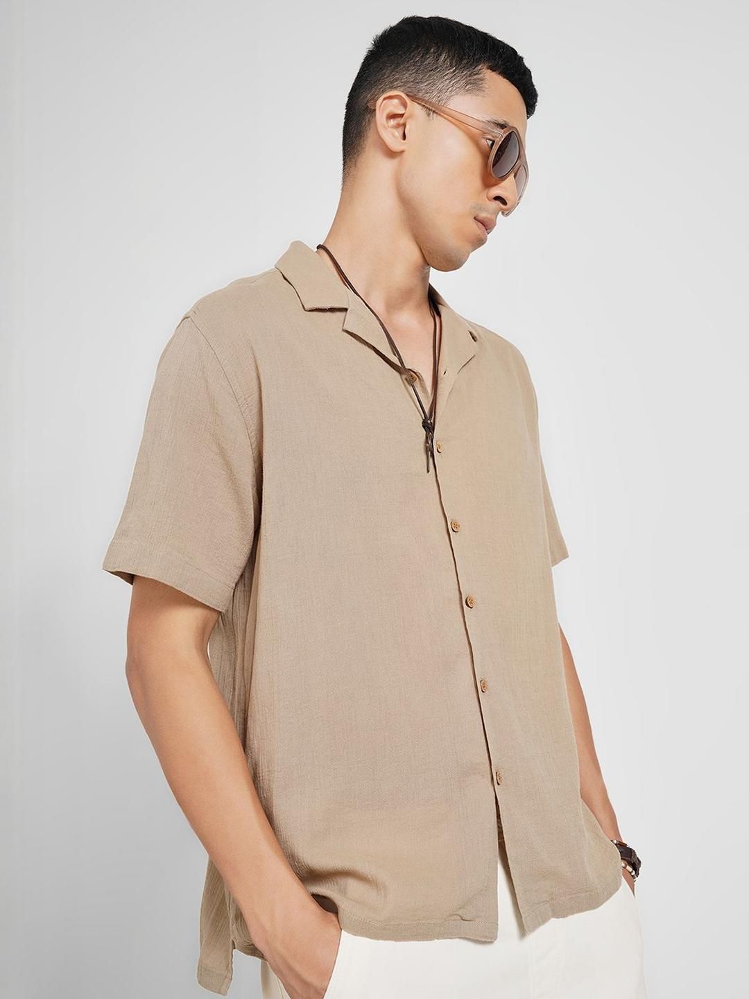 7 Alt by Pantaloons Cotton Spread Collar Relaxed Fit Casual Shirt