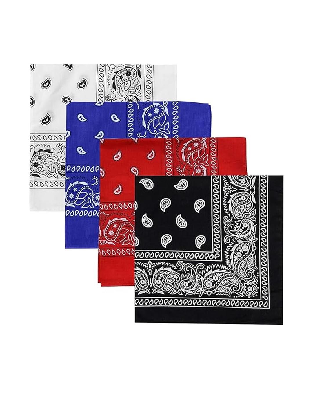 Aadikart Unisex Multicoloured Paisley Printed Cotton Bandana Headband