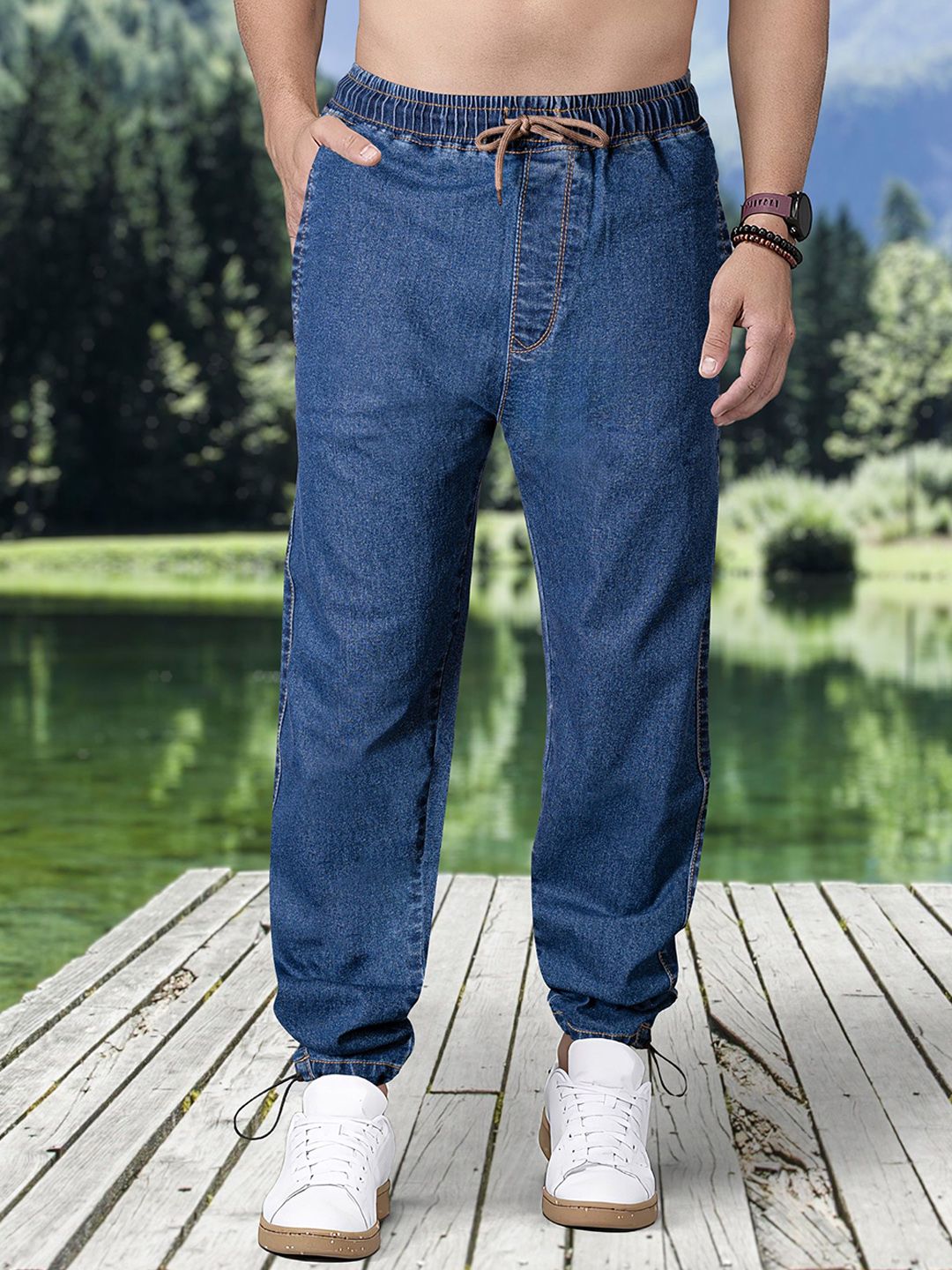RIG BONE Men Comfort Jogger Mid-Rise Stretchable Jeans