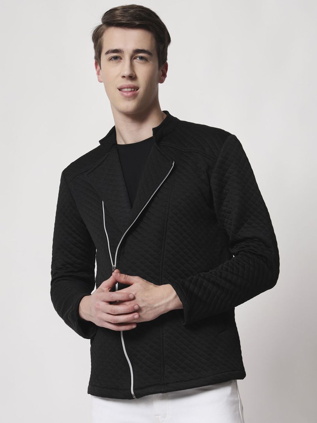 TANDUL Men Lapel Collar Solid Tailored Jacket