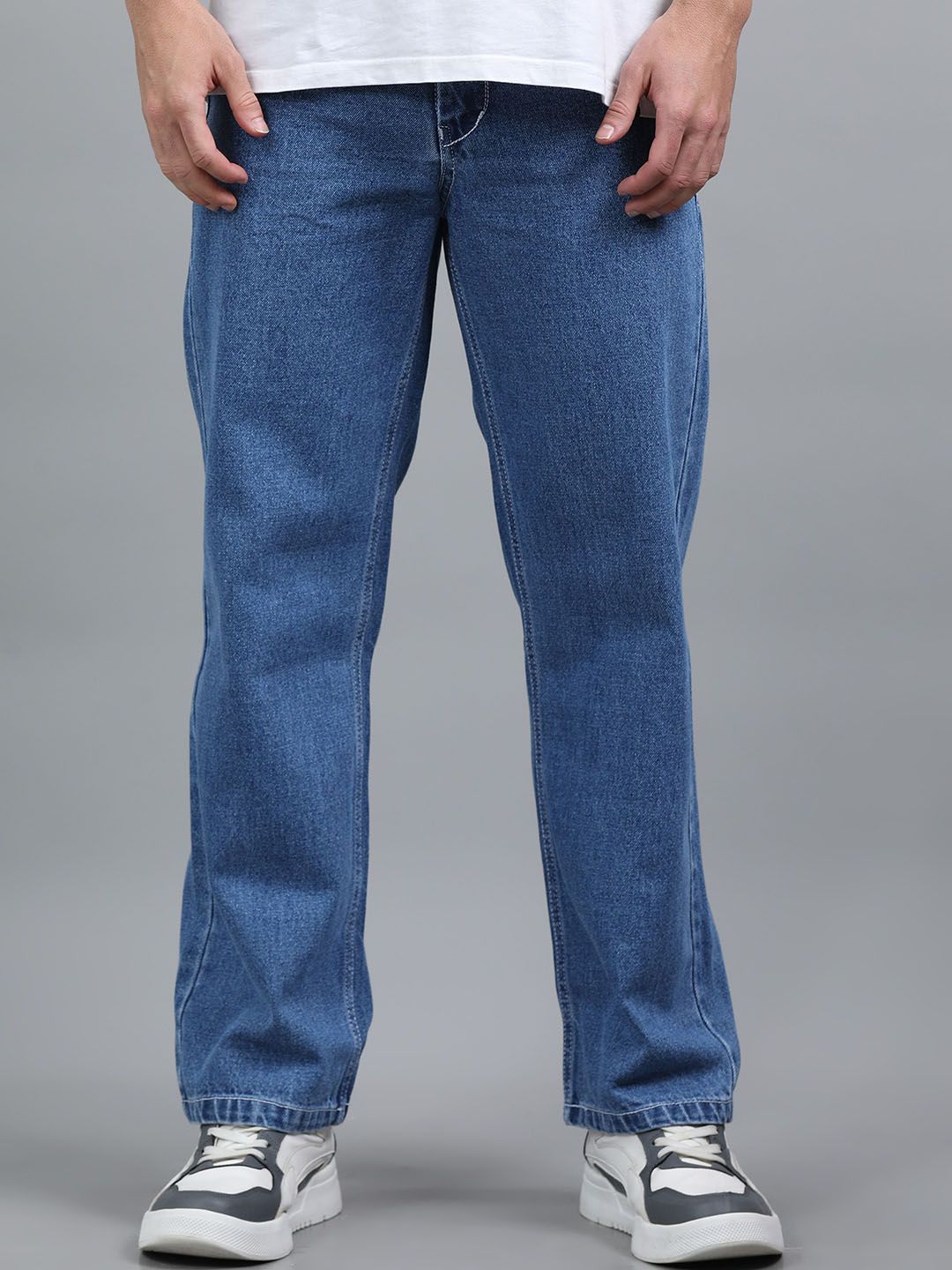Kolor Fusion Men Baggy Loose Mid-Rise Cotton Jeans