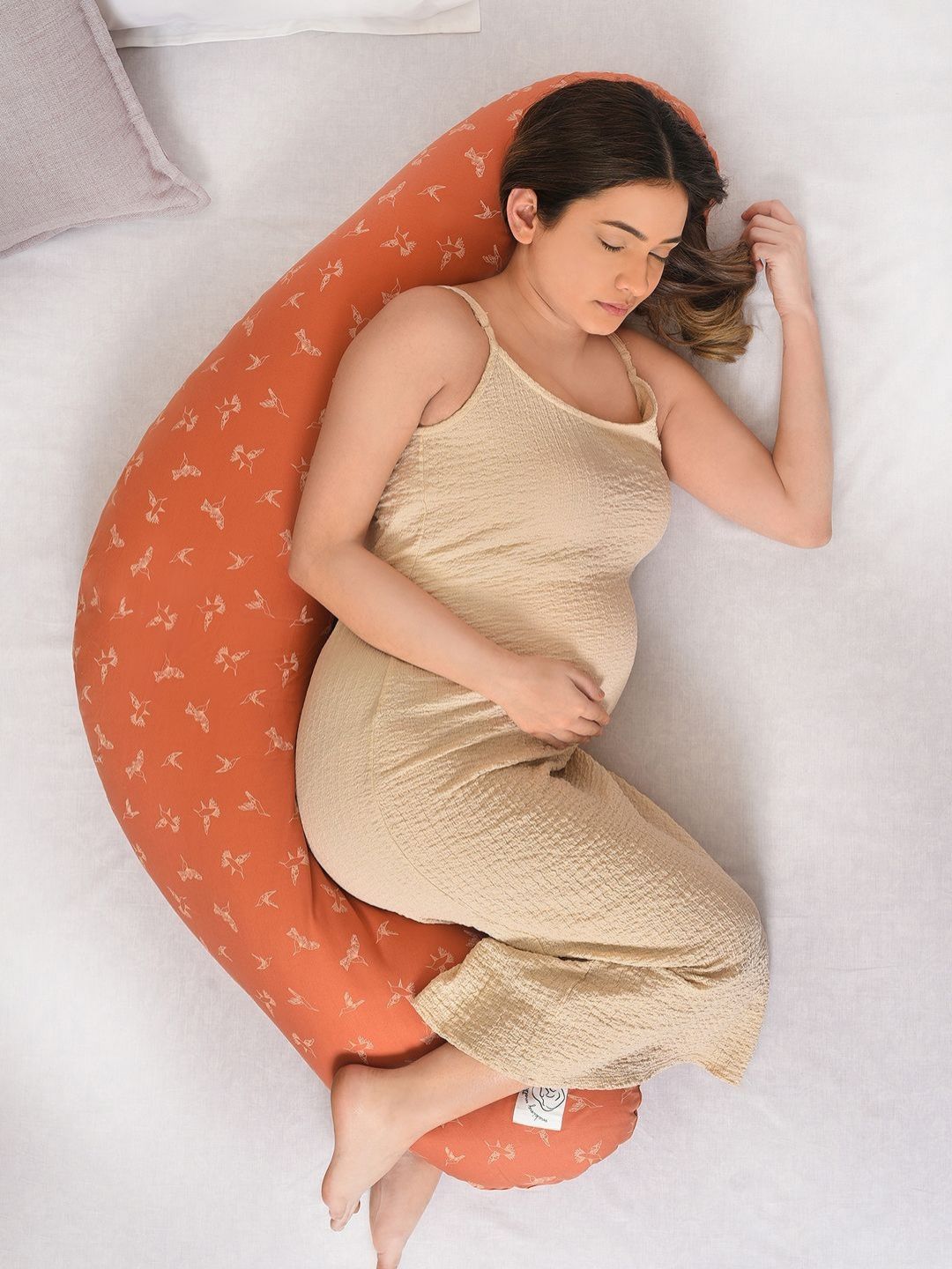 MiArcus Orange Cotton Maternity Pillow