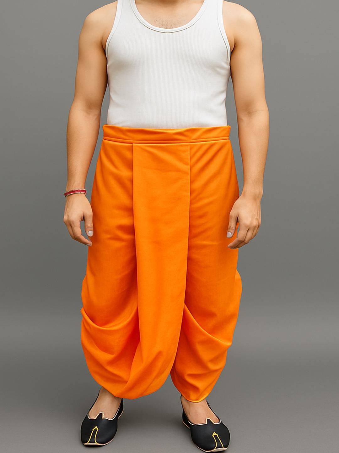 AMIT ONLINE Men Solid Dupion Silk Dhoti Pant