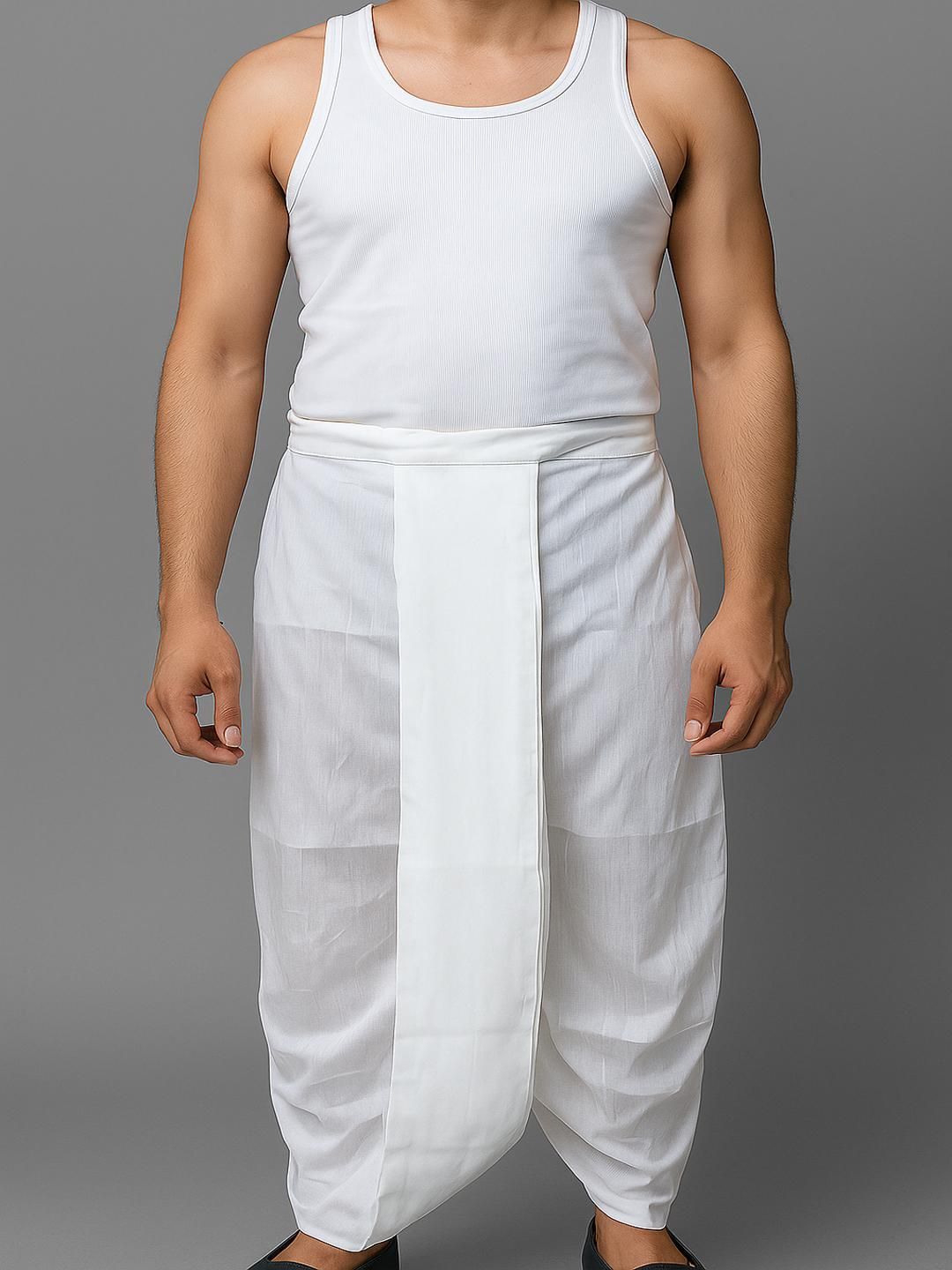 AMIT ONLINE Men Solid Dupion Silk Dhoti Pant