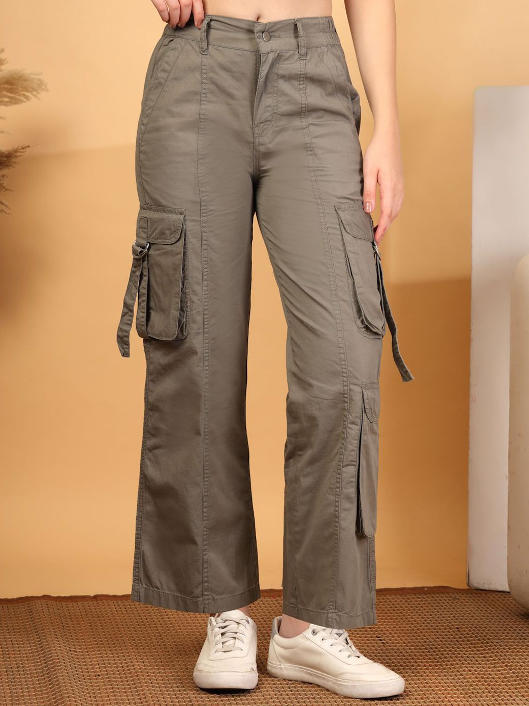 COSMIC Women Relaxed High-Rise Cargos
