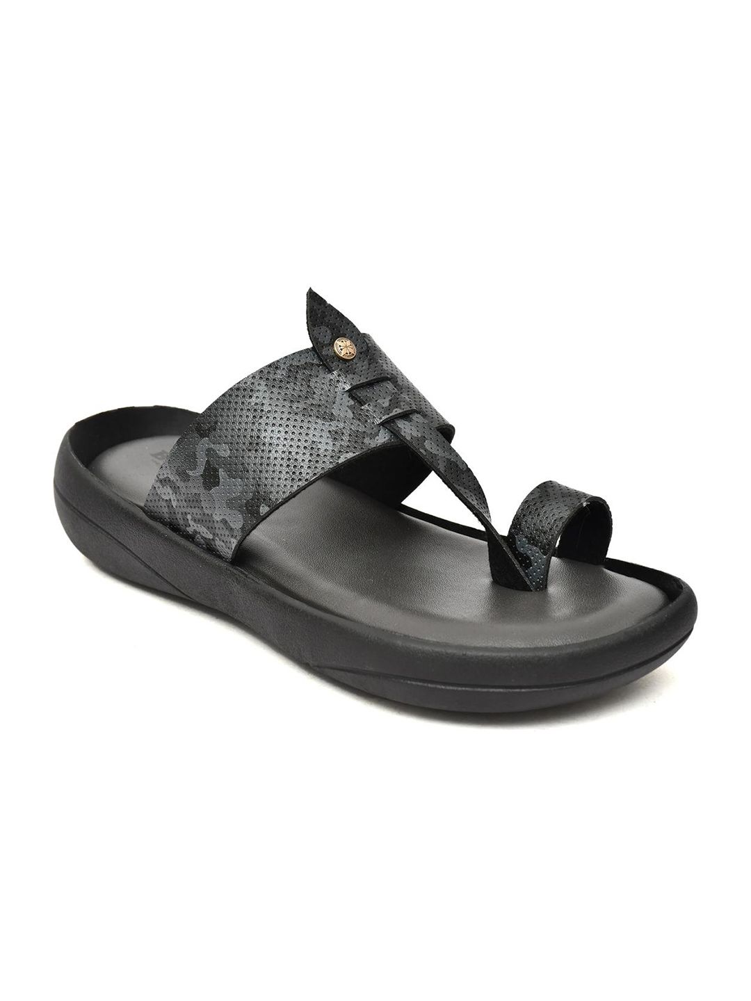 Bizazo Men Brown Flip Flops