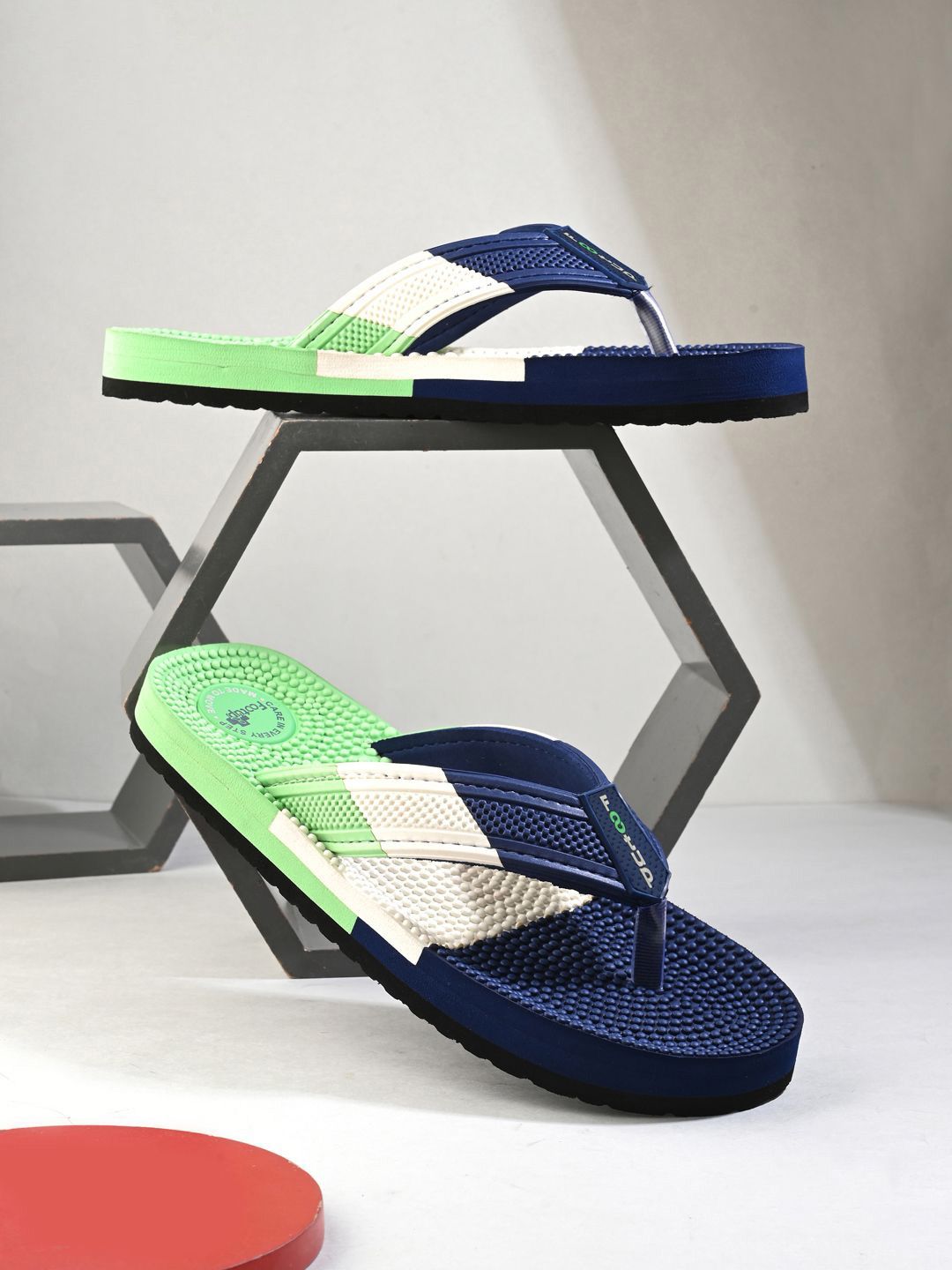 DOCTOR HEALTH SUPER SOFT  Men Colourblocked Thong Flip-Flops