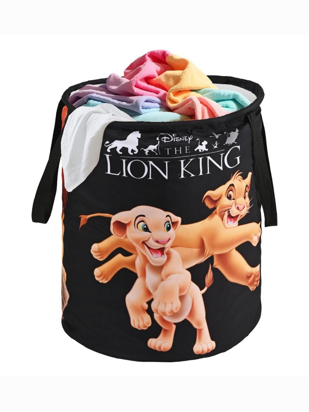 YK Black Disney Lion King Printed Foldable Laundry Bag With Handles