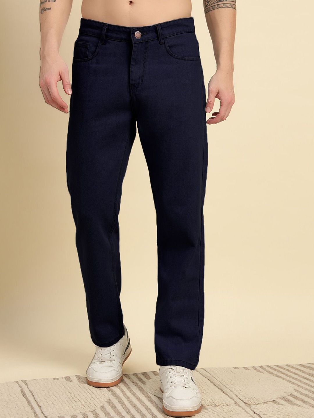 RAGZO Men Baggy Mid-Rise Cotton Jeans
