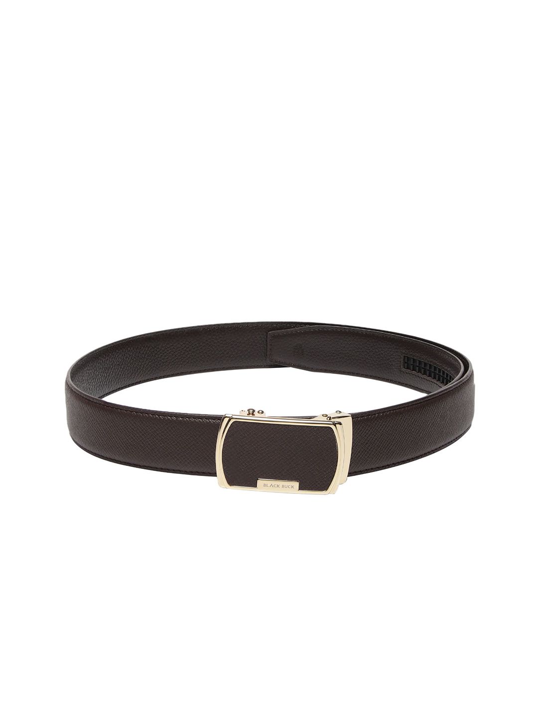 BLACK BUCK Men Textured Leather Formal Belt