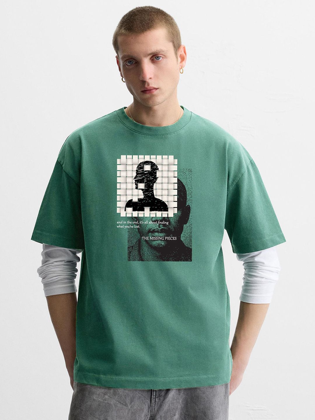 MISCHIEF MONKEY Graphic Printed Round Neck Pure Cotton T-shirt