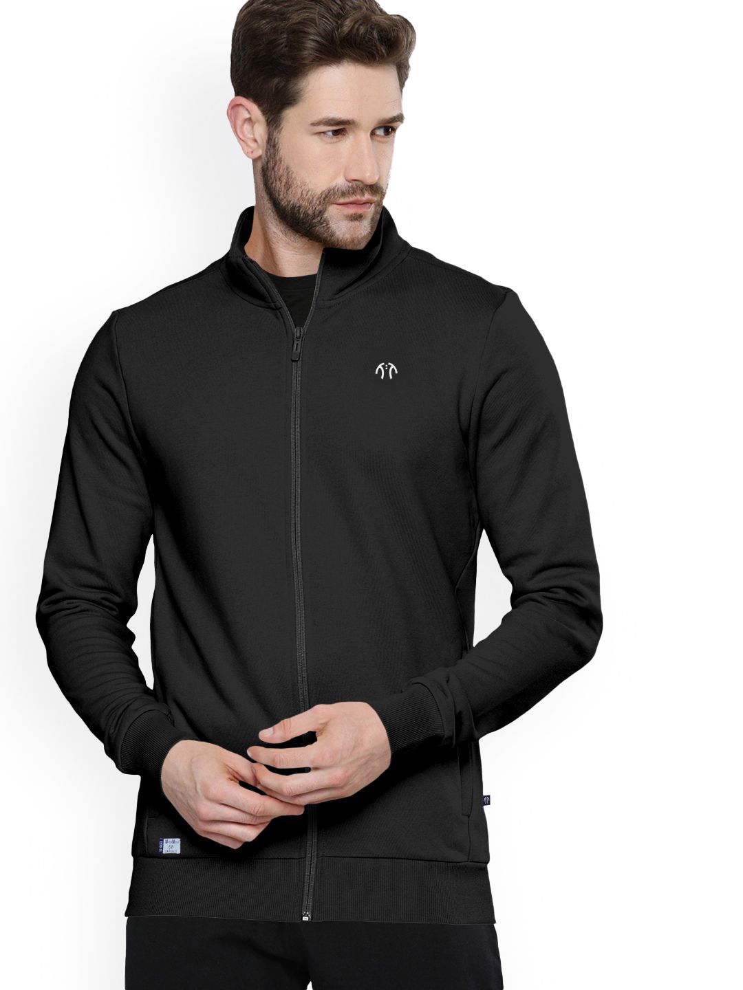 Triptee Men Mock Collar Solid Sporty Jacket