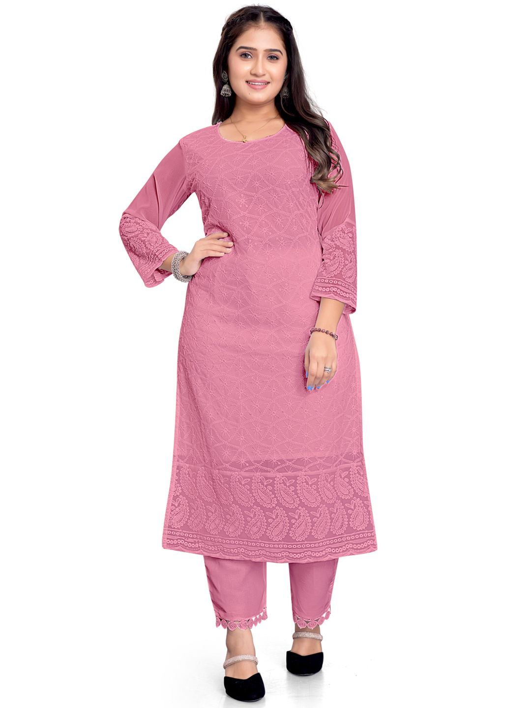 ZAZADIYA ENTERPRISE Women Pink Kurtis