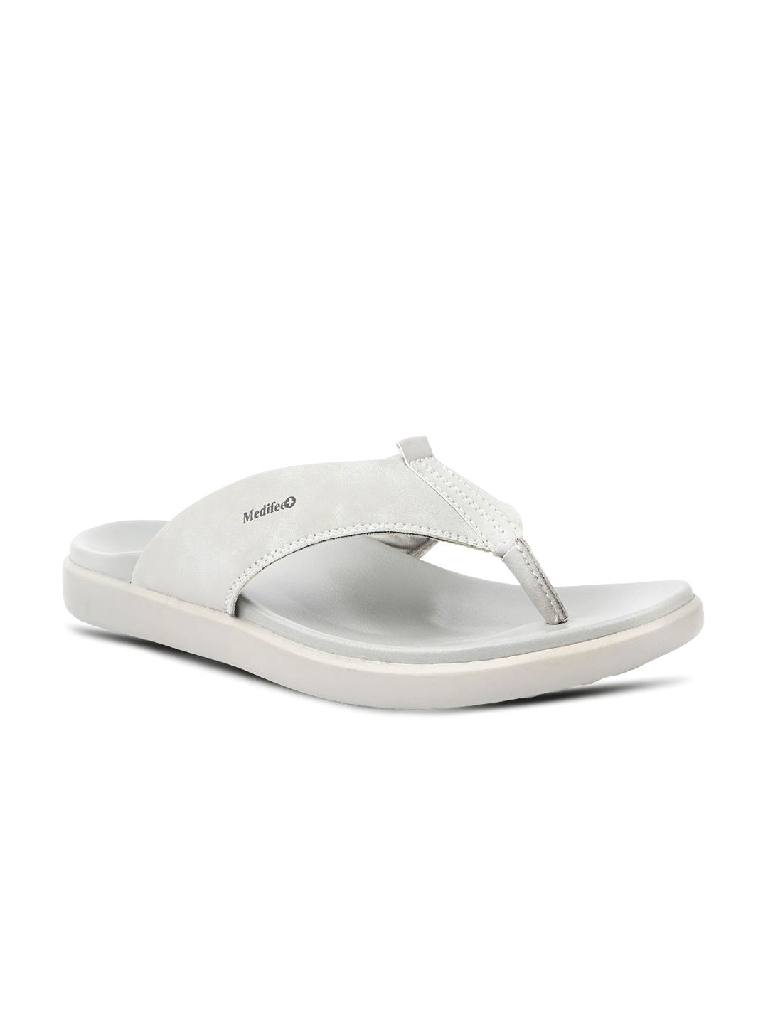 MEDIFEET Men Leather Thong Flip-Flops