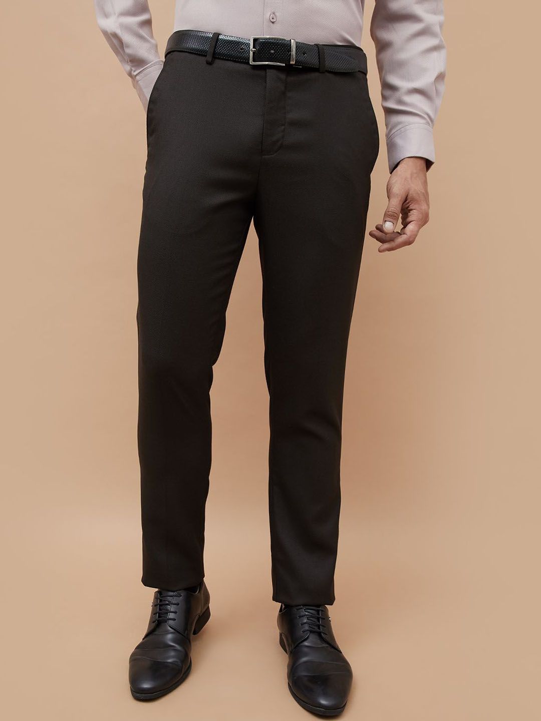 CODE by Lifestyle Men Mid Rise Tapered Fit Formal Trousers