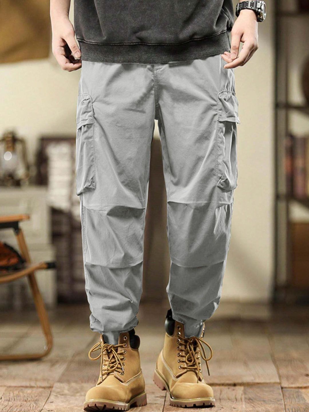 Mast & Harbour Mast & Harbour Men Relaxed Jogger Mid-Rise Cotton Cargos