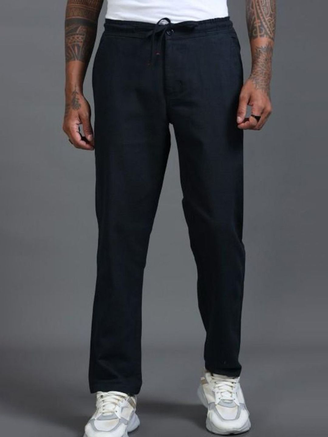 me Queen Men Regular Fit Mid-Rise Denim Linen Jeans