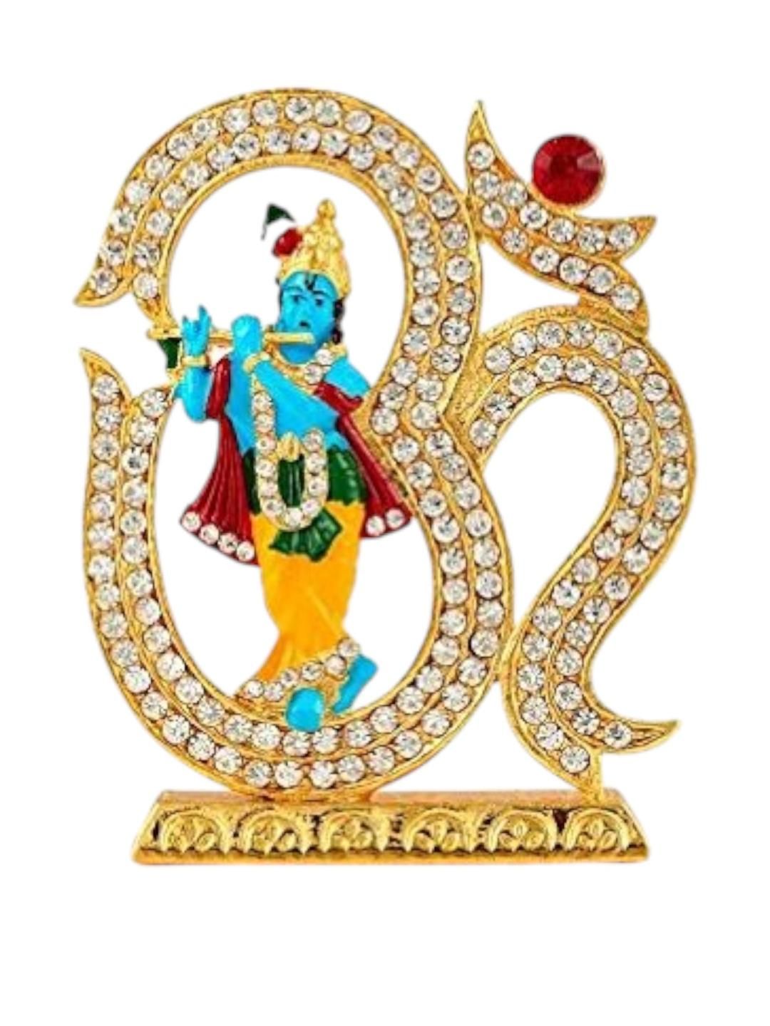 Kulin Gold & Blue Religious Krishna Showpiece