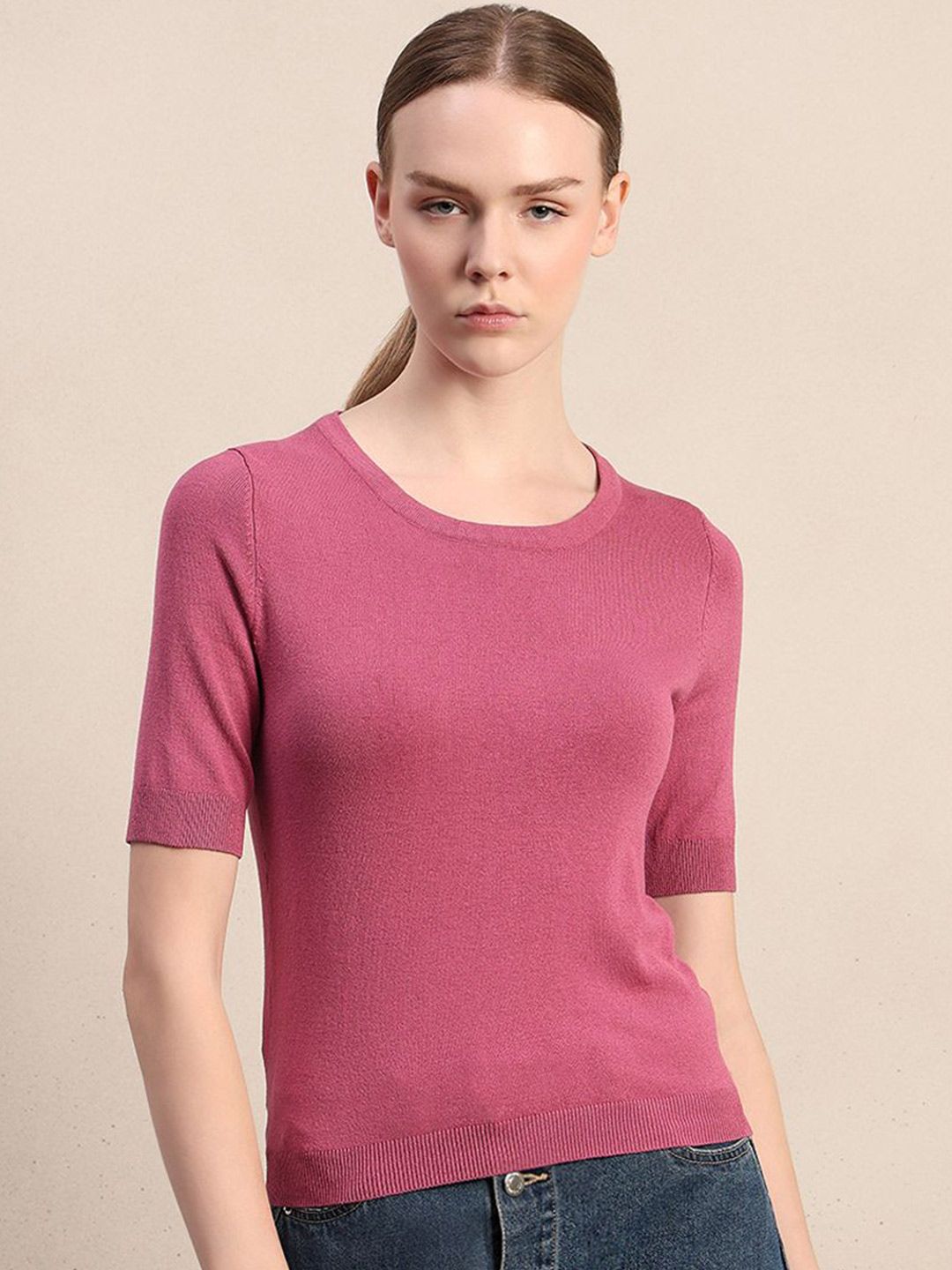 Vero Moda Vero Moda Round Neck Fitted Top