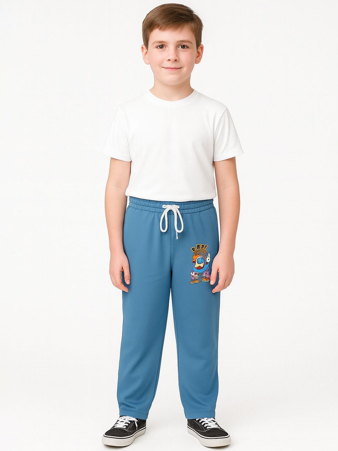 PARYAG Boys Pack Of 2 Printed Antimicrobial Track Pants
