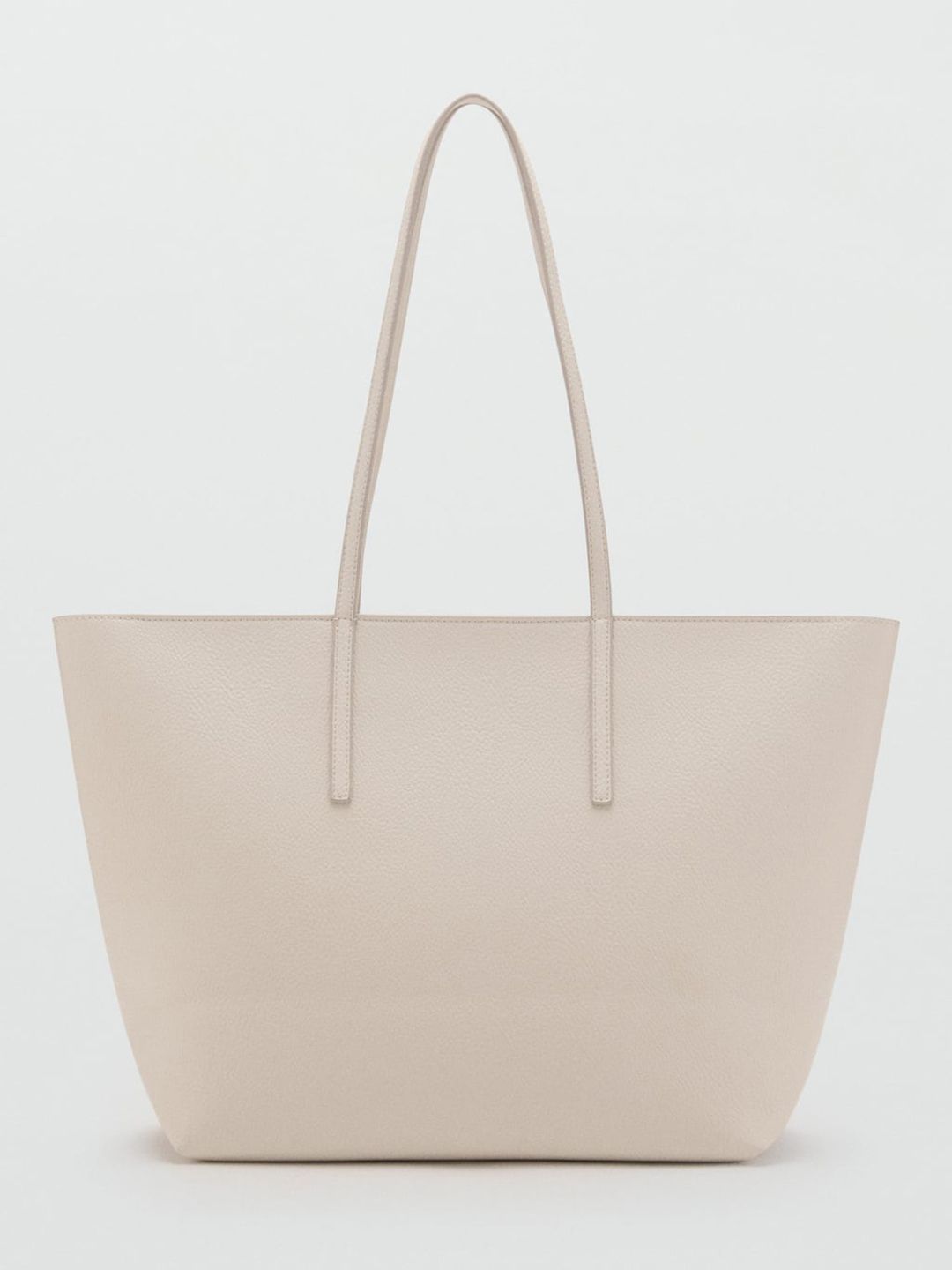 MANGO MANGO Textured Oversized Structured Tote Bag