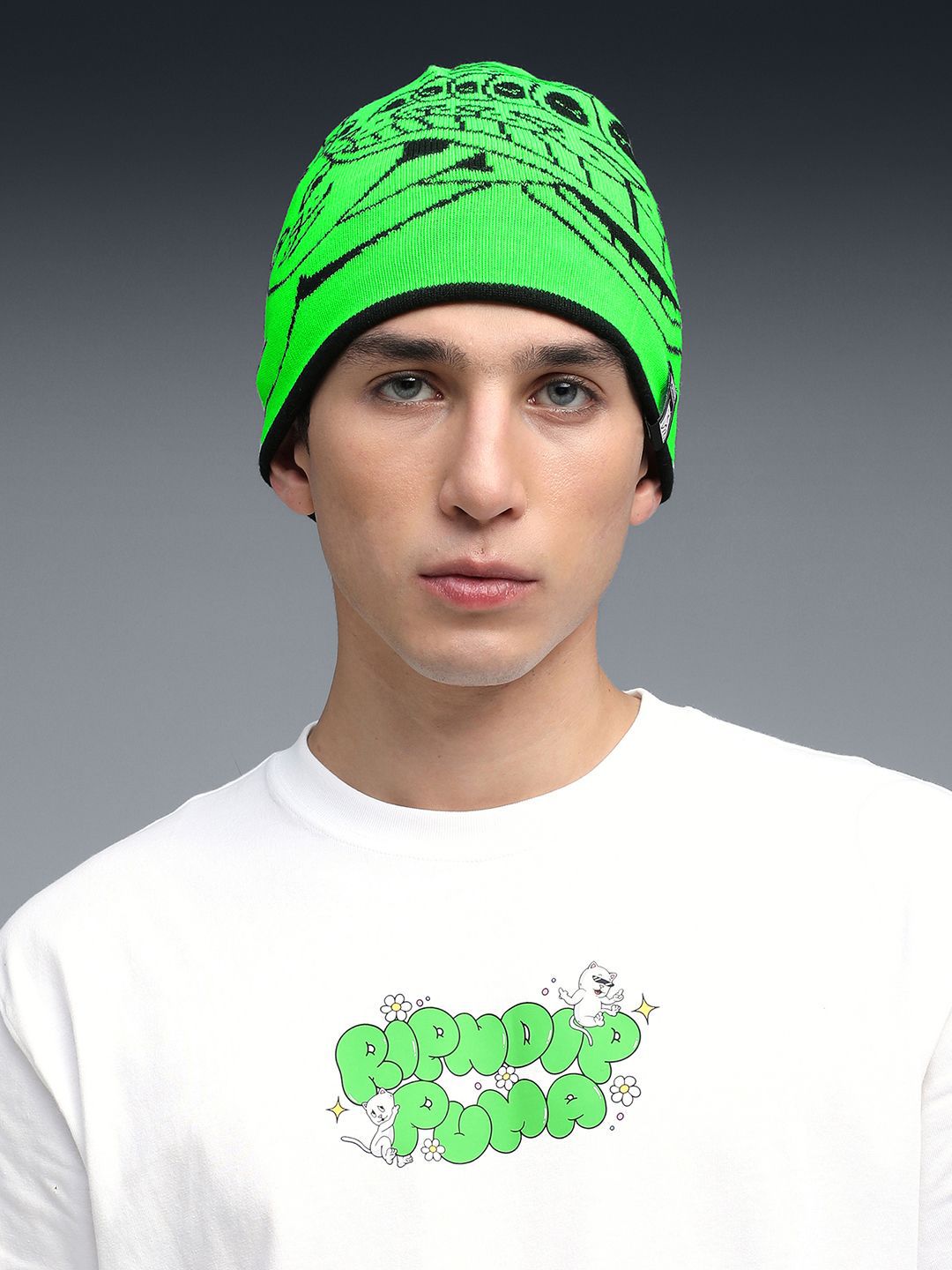 Buy Puma RIPNDIP Reversible Skull Beanie - Caps for Unisex
