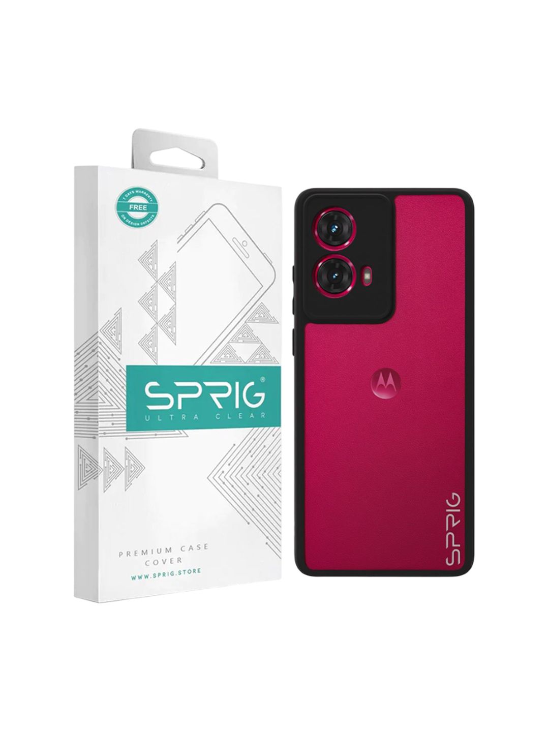 SPRIG Moto G85 Matte Black Transparent Back Cover
