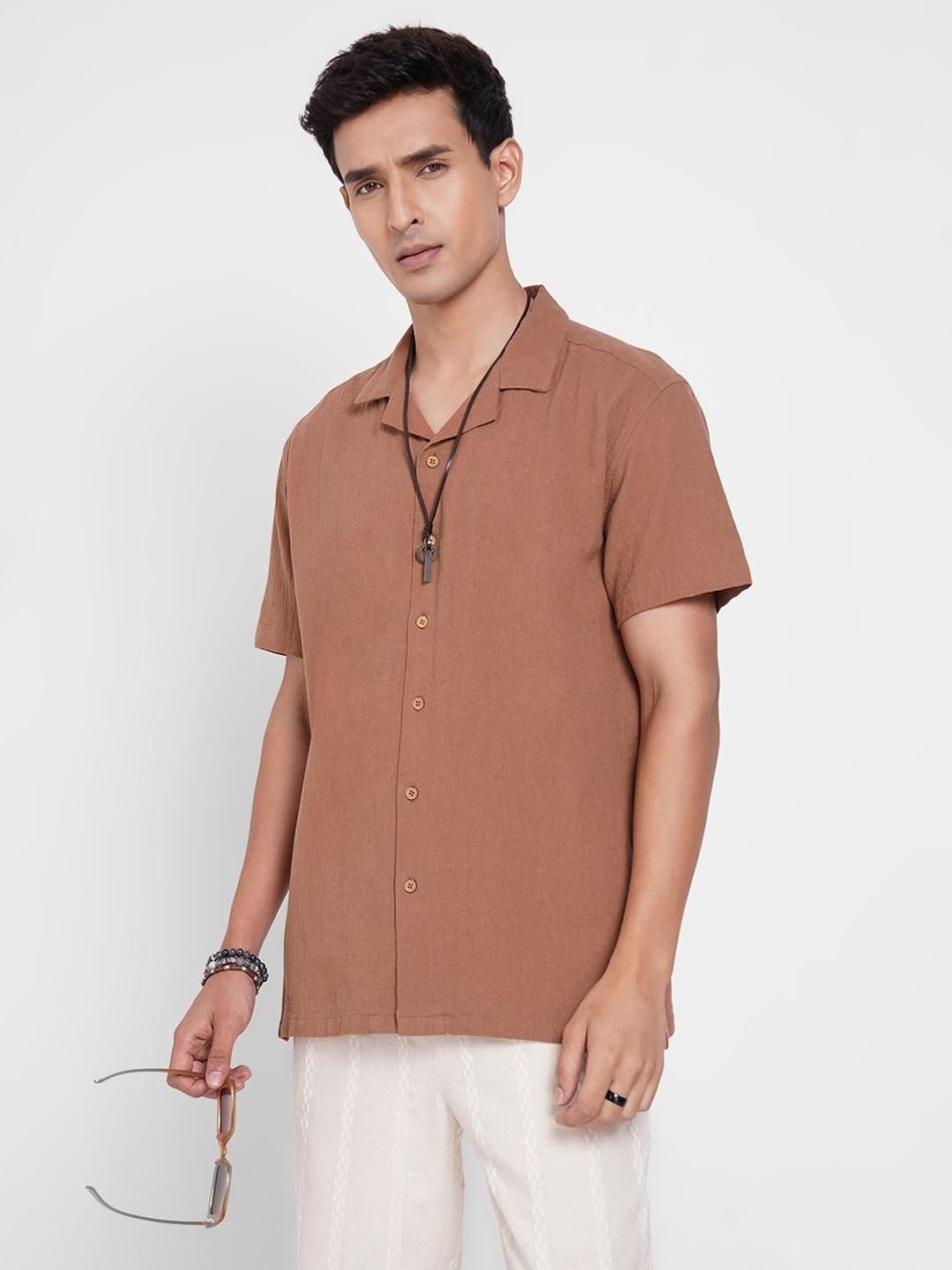 7 Alt by Pantaloons Spread Collar Relaxed Fit Casual Shirt