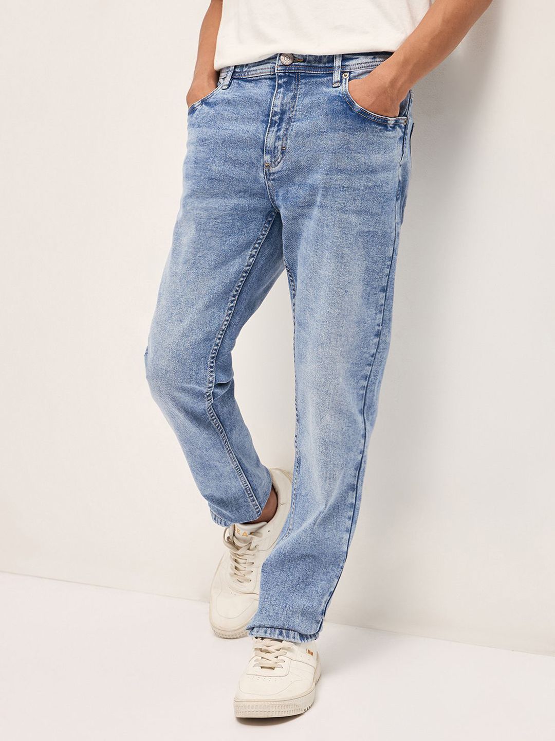 THE BEAR HOUSE Men Slim Fit Low-Rise Cotton Stretchable Jeans