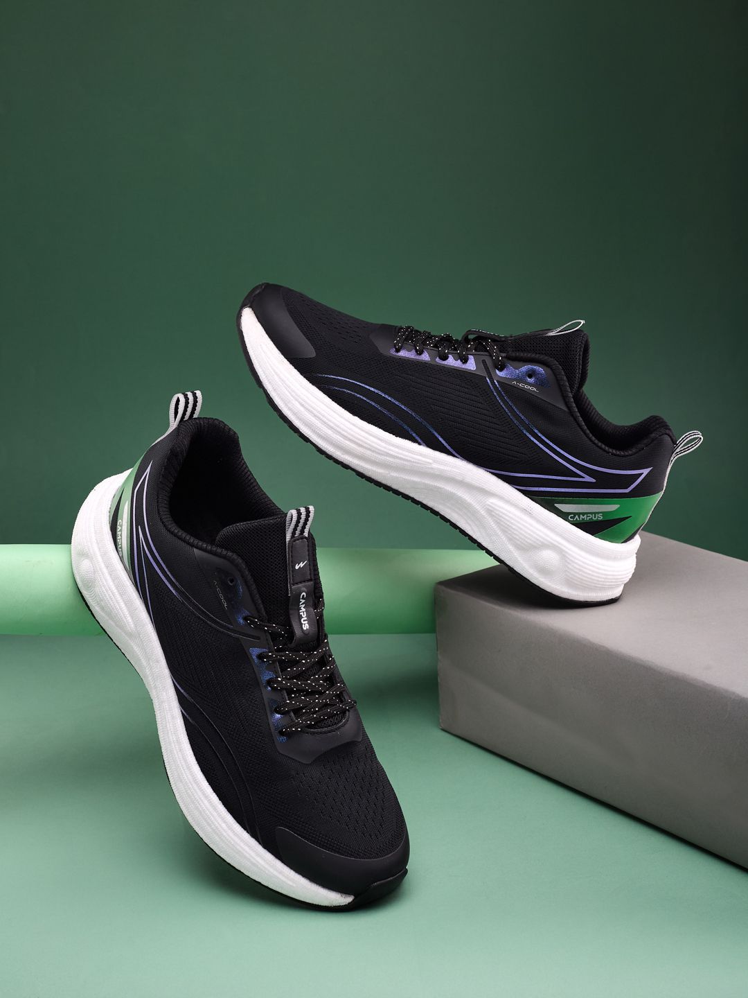 Campus Men PUMPED Mesh Running Non-Marking Shoes