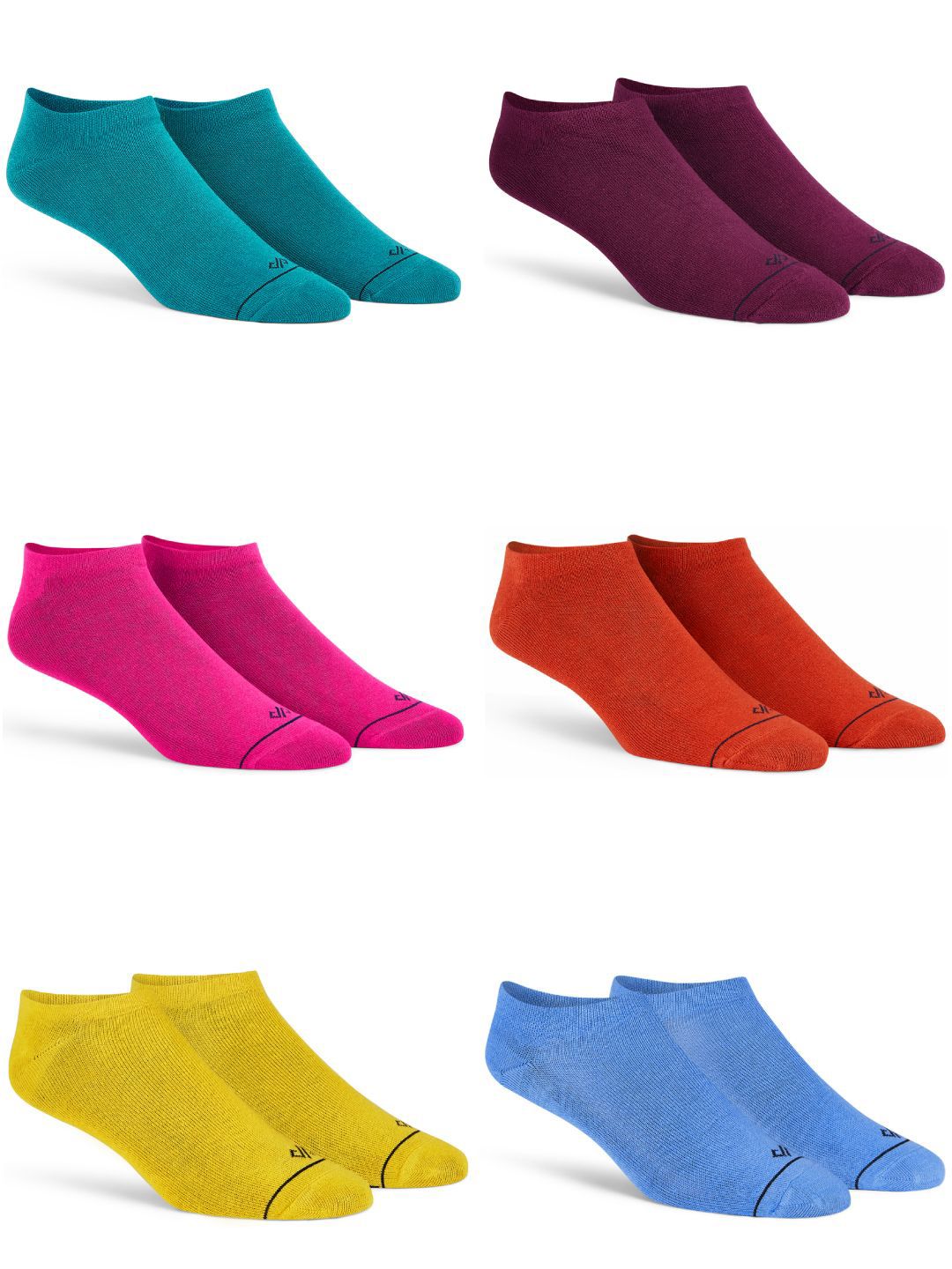 Dynamocks Unisex Pack Of 6 Ankle Length Socks