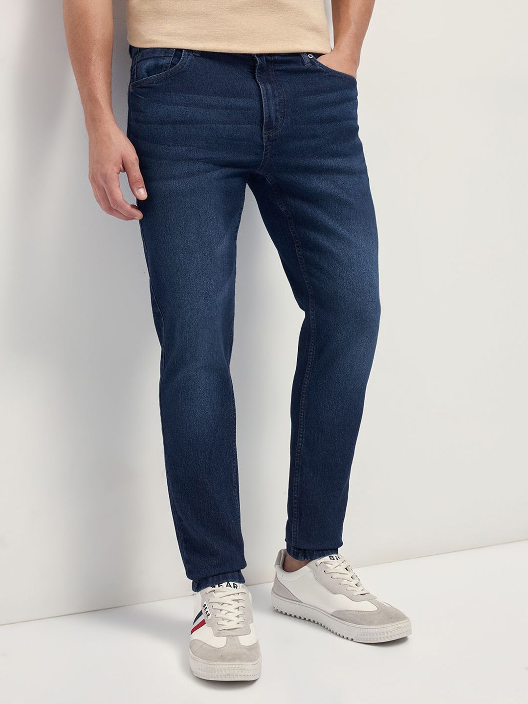 THE BEAR HOUSE Men Cotton Mid Rise Slim Fit Jean Stretchable Jeans