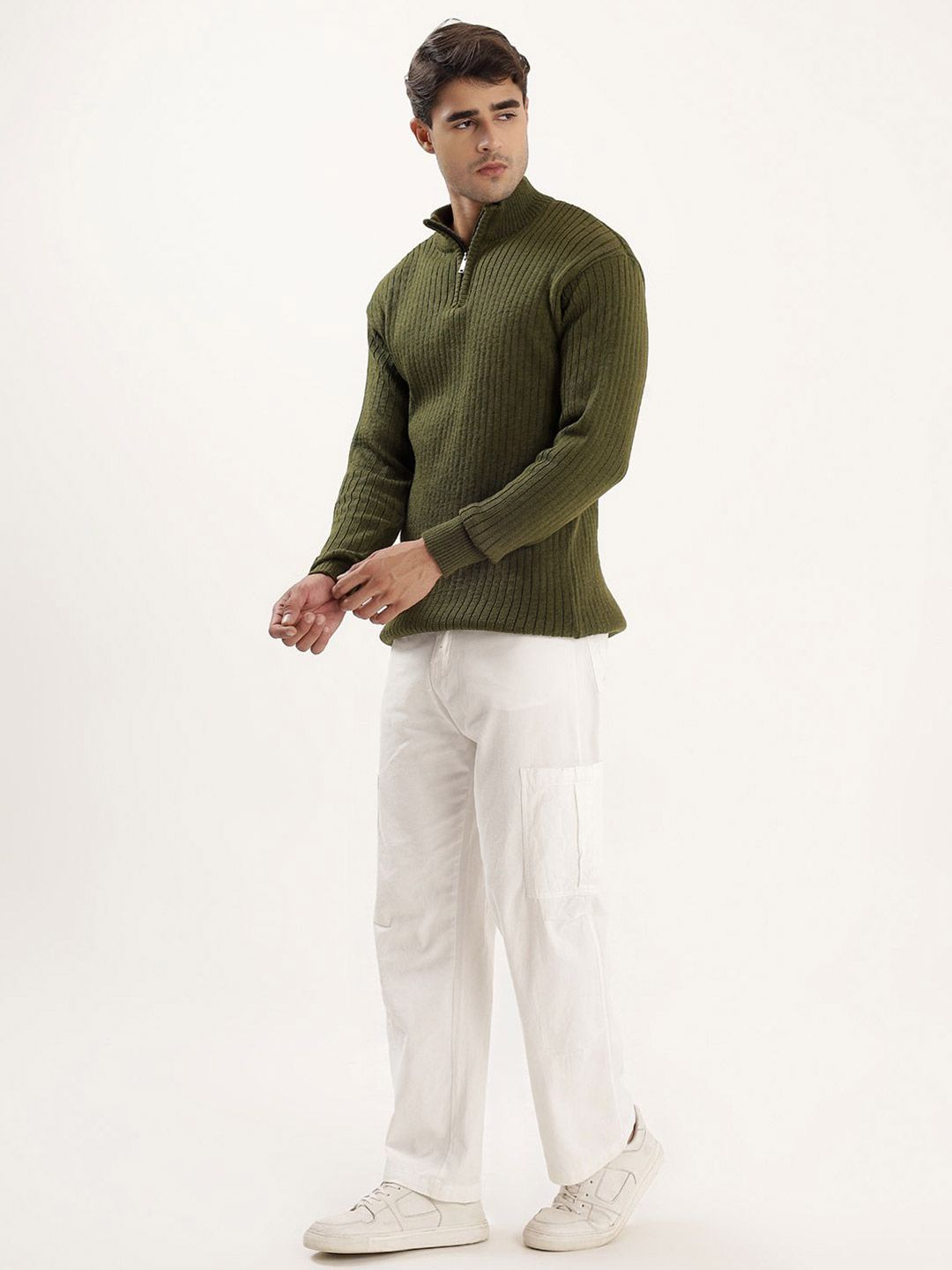 Kveto style redefined Men Ribbed Pullover Sweater