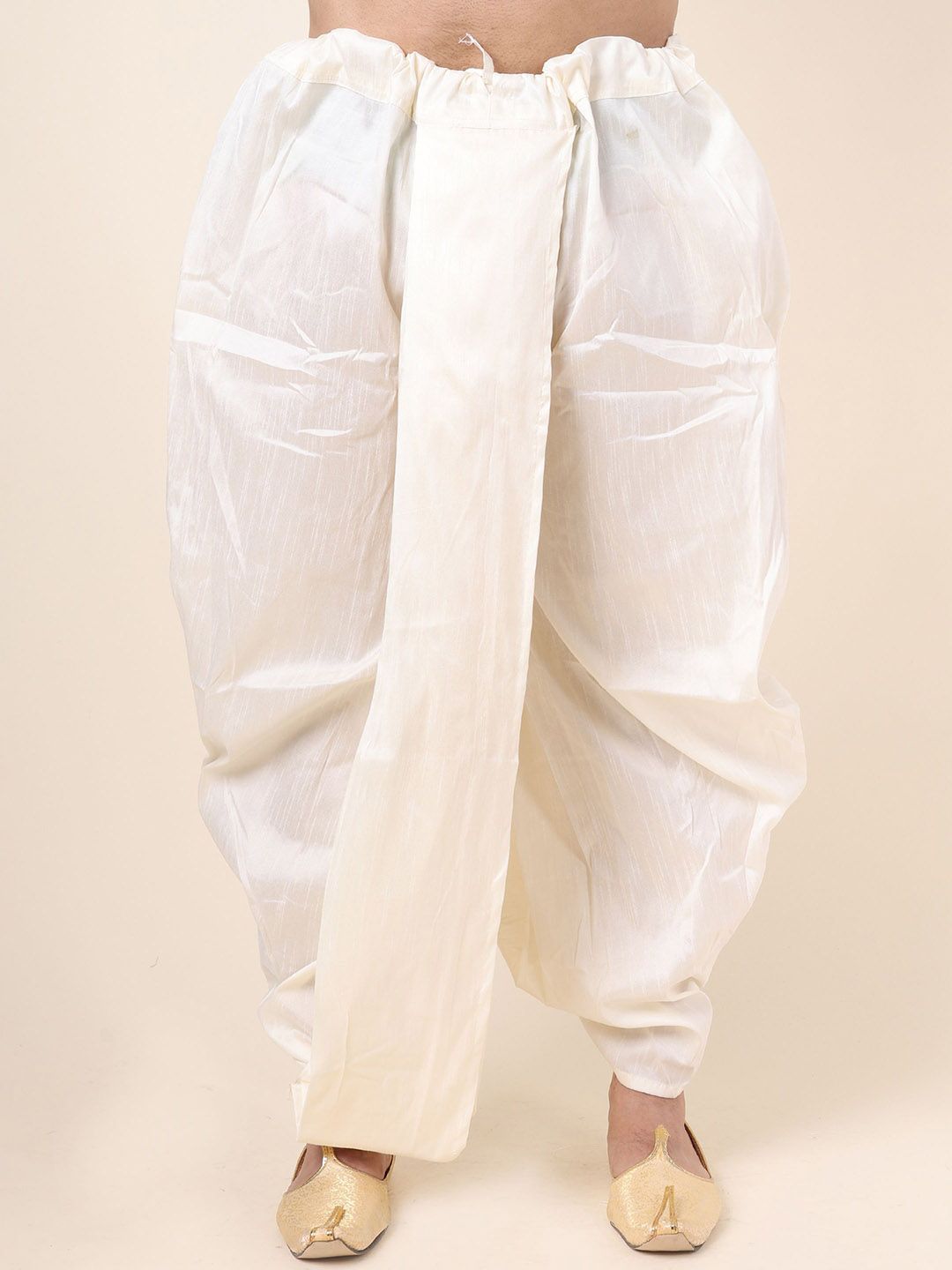 W & G Men Solid Silk Dhoti Pants Dhotis
