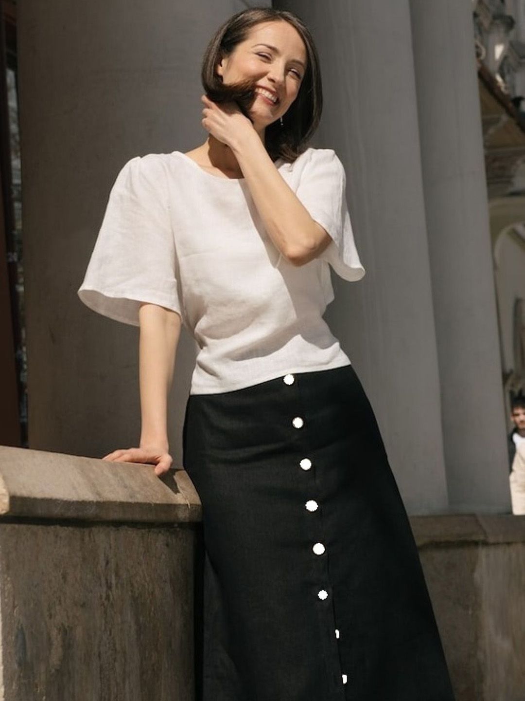 Tripursundari Fashion Maxi A-Line Denim Skirt