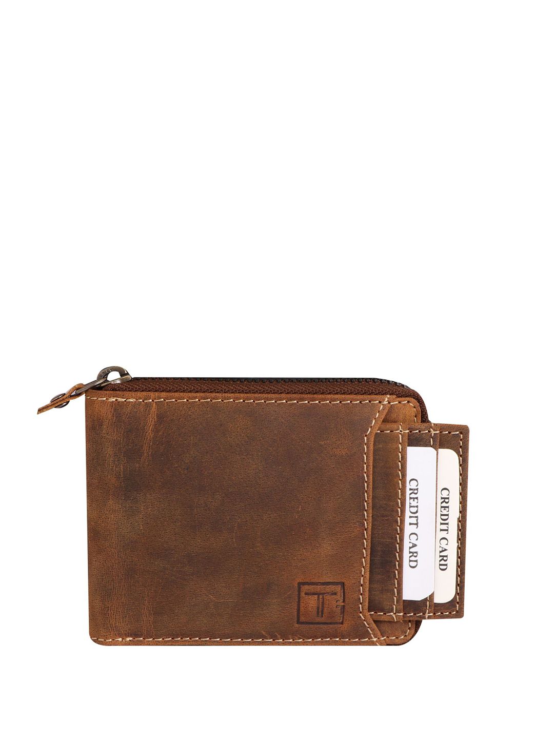 TAWS&TIMBER Men Leather Zip Around Wallet